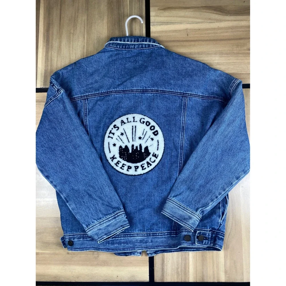 👖✨ FOR THE REPUBLIC Denim Jacket – Size M – 